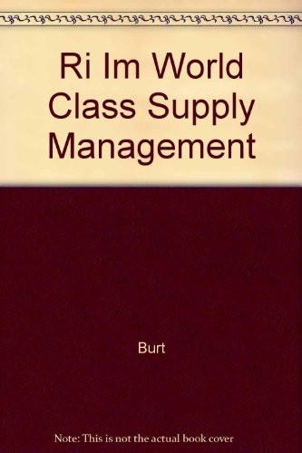 Cover for Ri Im World Class Supply Management