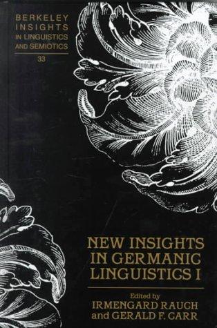 Cover for New insights in Germanic linguistics