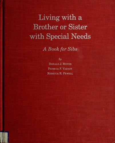 Cover for Living with a brother or sister with special needs
