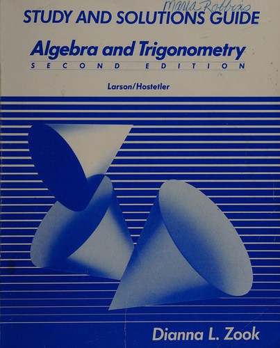 Cover for Study and solutions guide for algebra and trigonometry, second edition, Larson/Hostetler