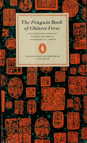 Cover for The Penguin book of Chinese verse