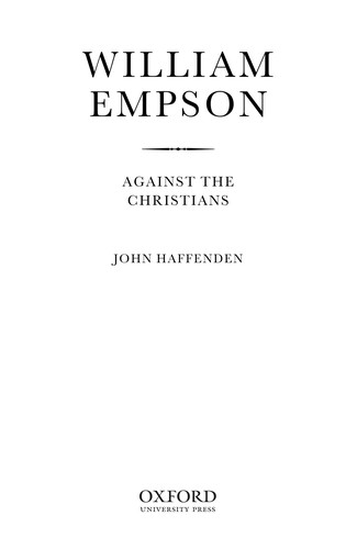 Cover for William Empson