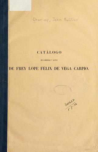 Cover for Catálogo de comedias y autos de Frey Lope Félix de Vega Carpio
