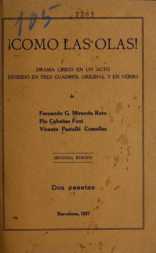 Cover for !Co mo las olas!
