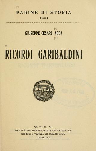 Cover for Ricordi garibaldini