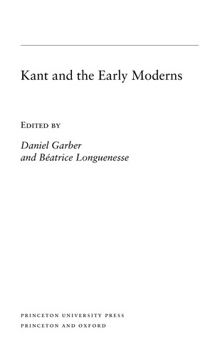 Cover for Kant and the early moderns