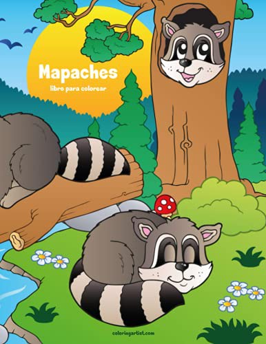 Cover for Mapaches libro para colorear 1