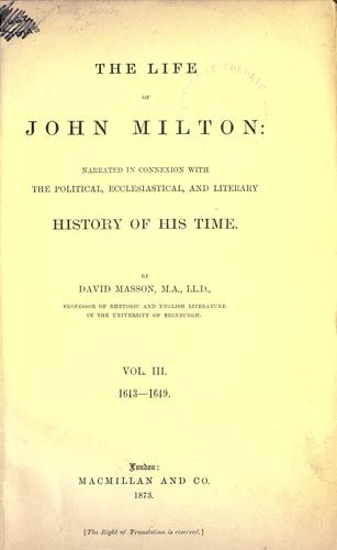 Cover for The age of Milton