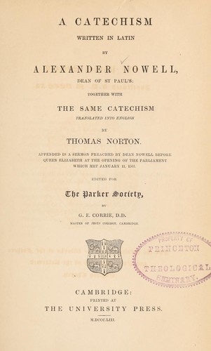 Cover for A catechism written in Latin