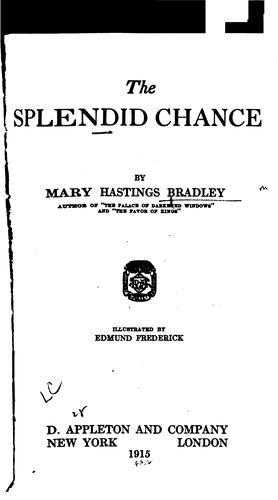 Cover for The splendid chance
