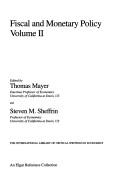 Cover for Fiscal and monetary policy