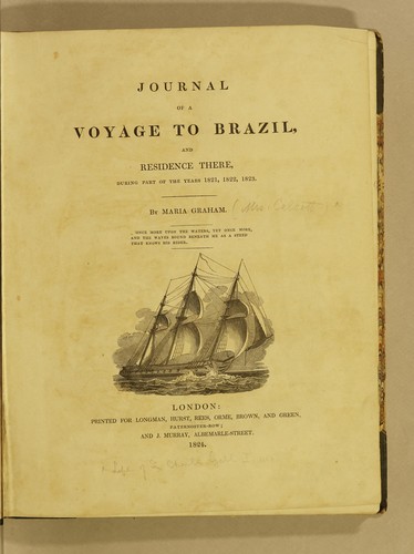 Cover for Journal of a voyage to Brazil, and residence there, during part of the years 1821, 1822, 1823