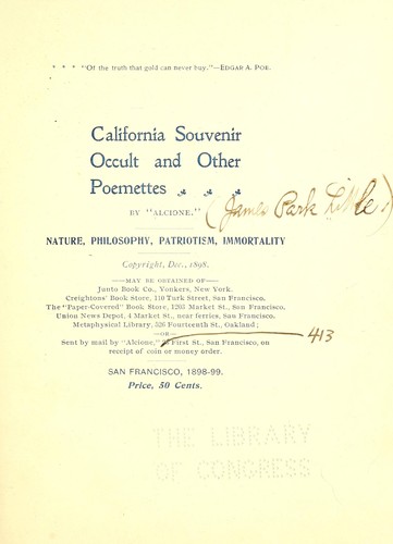 Cover for California souvenir