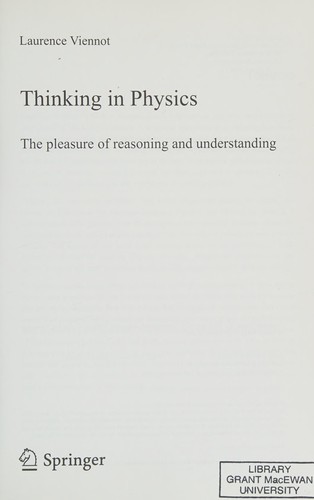 Cover for Thinking in physics