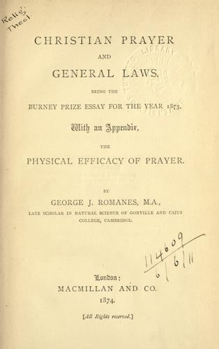 Cover for Christian prayer and general laws