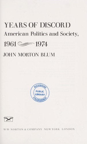 Cover for Years of discord