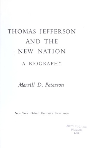 Cover for Thomas Jefferson and the new nation