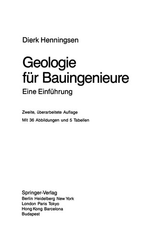 Cover for Geologie für Bauingenieure