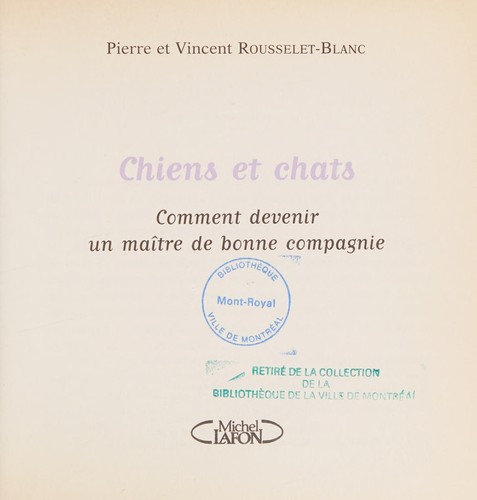 Cover for Chiens et chats