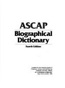 Cover for ASCAP biographical dictionary