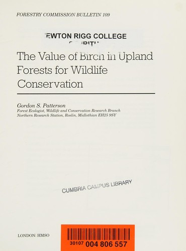 Cover for The Value of Birch in Upland Forests for Wildlife Conservation (Bulletin)