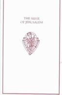 Cover for The siege of Jerusalem
