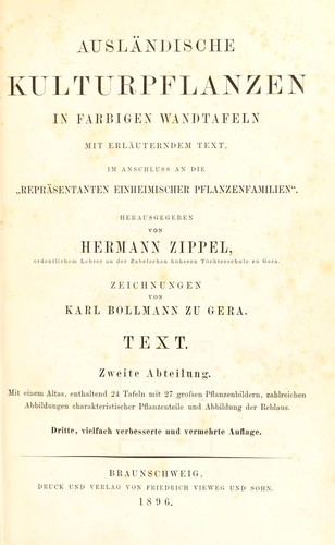 Cover for Ausl©Þndische Kulturpflanzen in farbigen Wandtafeln mit erl©Þuterndem Text