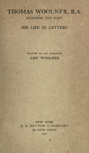 Cover for Thomas Woolner