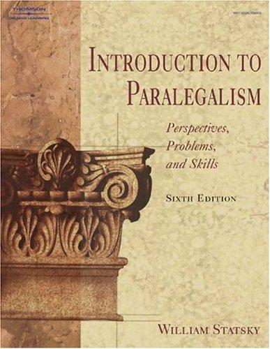 Cover for Introduction to paralegalism