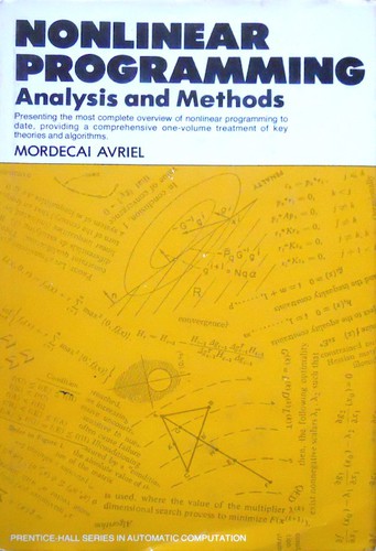 Cover for Nonlinear programming