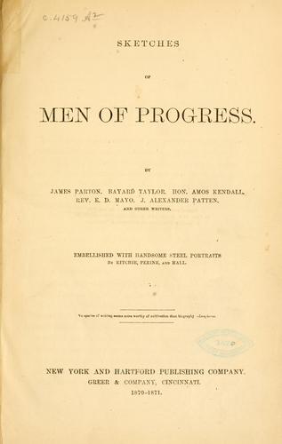 Cover for Sketches of men of progress.