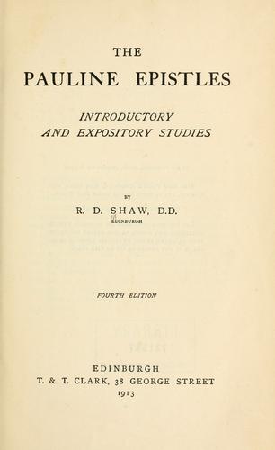 Cover for The Pauline epistles