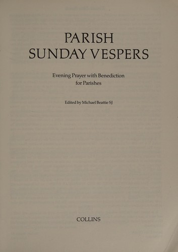 Cover for Parish Sunday Vespers