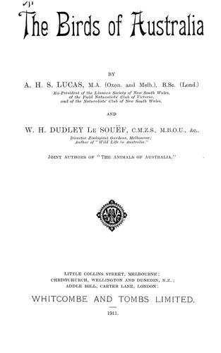 Cover for The birds of Australia