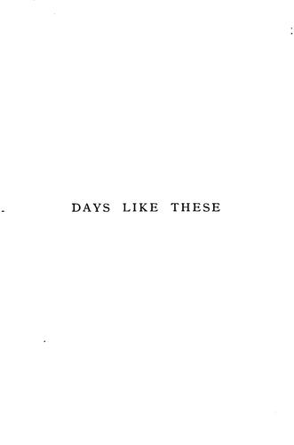Cover for Days like these