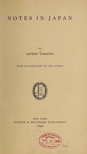 Cover for Notes in Japan