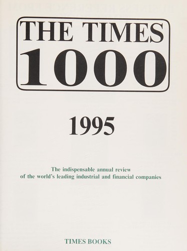 Cover for The Times 1000 1995