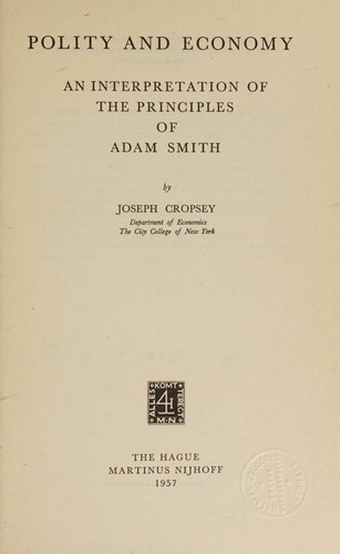 Cover for Polity and economy