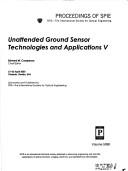 Cover for Unattended ground sensor technologies and applications V