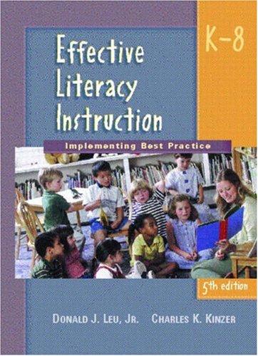 Cover for Effective Literacy Instruction K-8