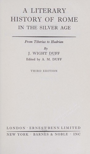 Cover for A Literary History of Rome in the Silver Age