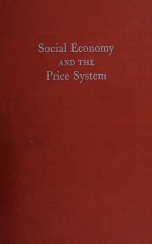 Cover for Social economy and the price system