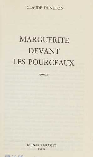 Cover for Marguerite devant les pourceaux