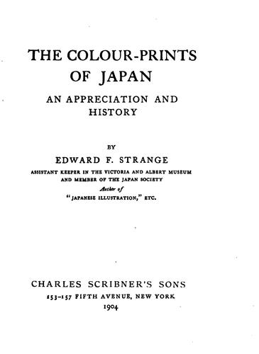 Cover for The Colour-prints of Japan: An Appreciation and History