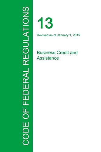 Cover for Code of Federal Regulations Title 13, Volume 1, January 1, 2015