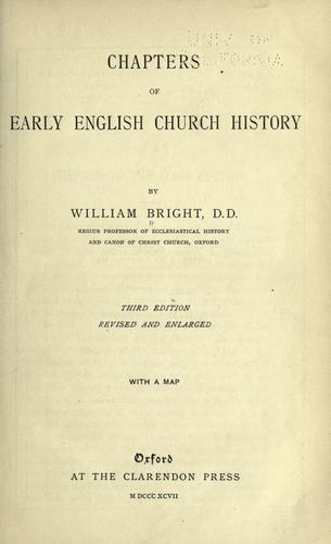 Cover for Chapters of early English church history