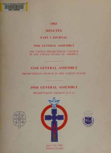 Cover for Minutes [of the] General Assembly, 195th (1983) -.