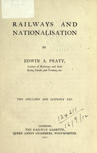 Cover for Railways and nationalisation.
