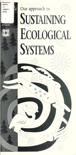 Cover for Our approach to sustaining ecological systems