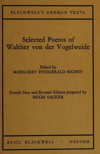 Cover for Selected Poems of Walther von der Vogelweide